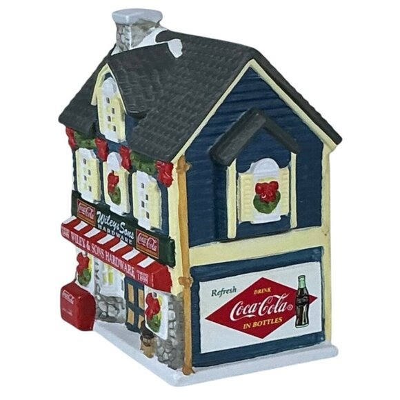 Vintage Coca Cola 1997 Town Square Village House Light Up Wiley Sons Hardware - Picture 9 of 16